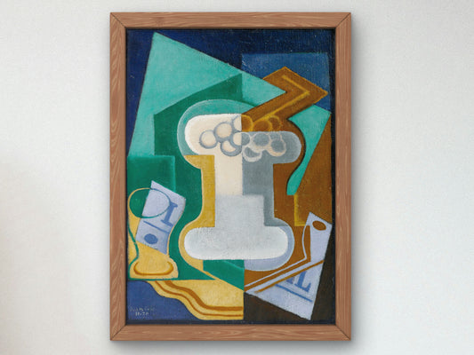 Verre Et Fruits by Juan Gris 1920, Wall Art Print, Fine Art Reproduction, Museum Quality Decor, Poster