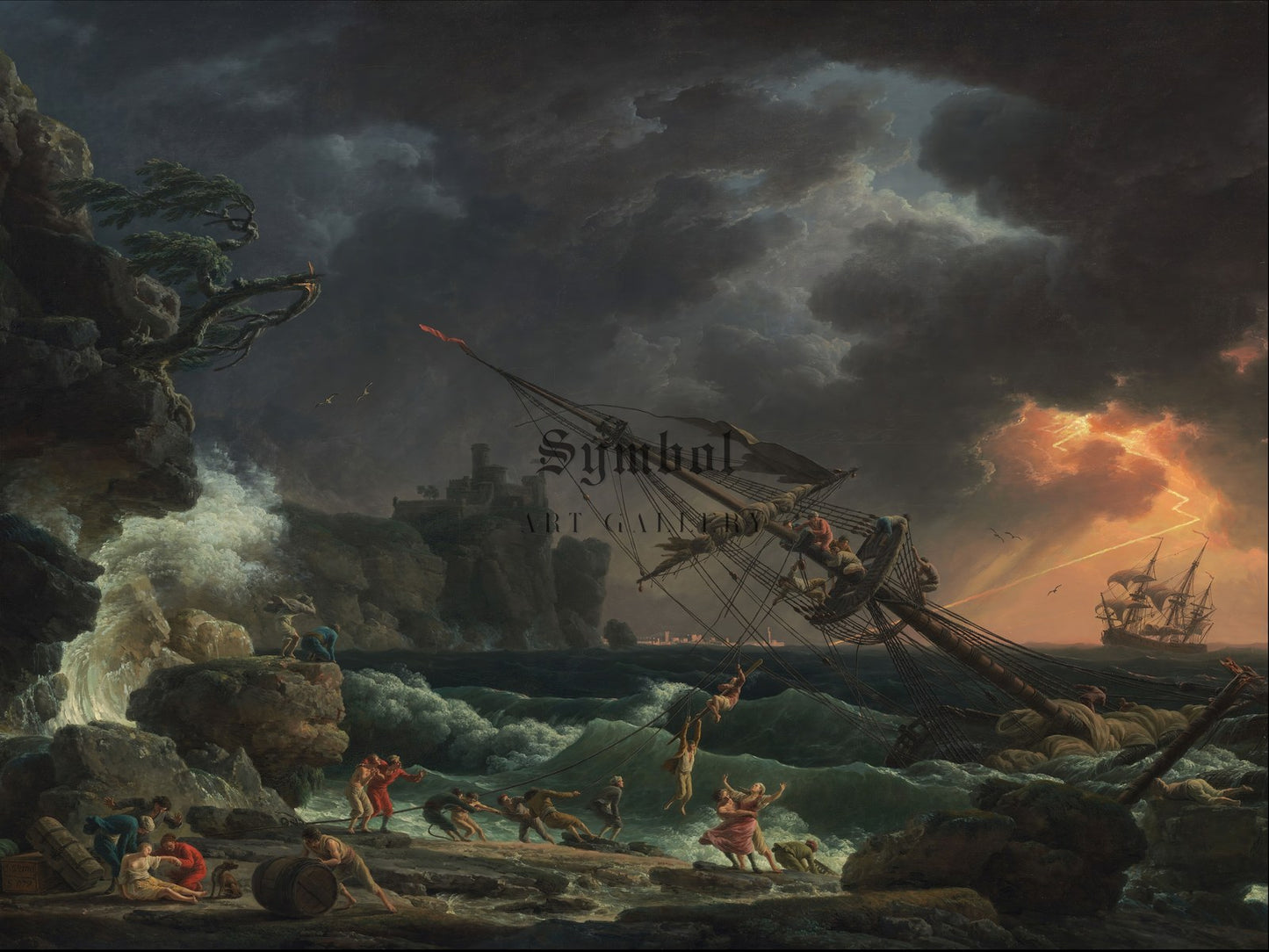 The Shipwreck by Claude-Joseph Vernet 1772, Wall Art Print, Fine Art Reproduction, Museum Quality Decor, Poster