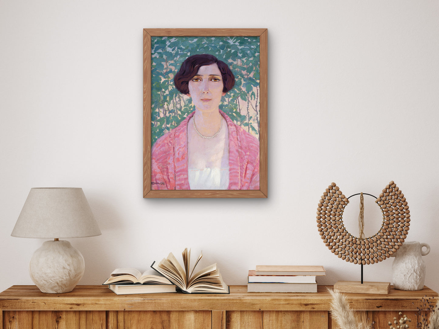 Female Head by Edward Okuń 1927, Wall Art Print, Fine Art Reproduction, Museum Quality Decor, Poster