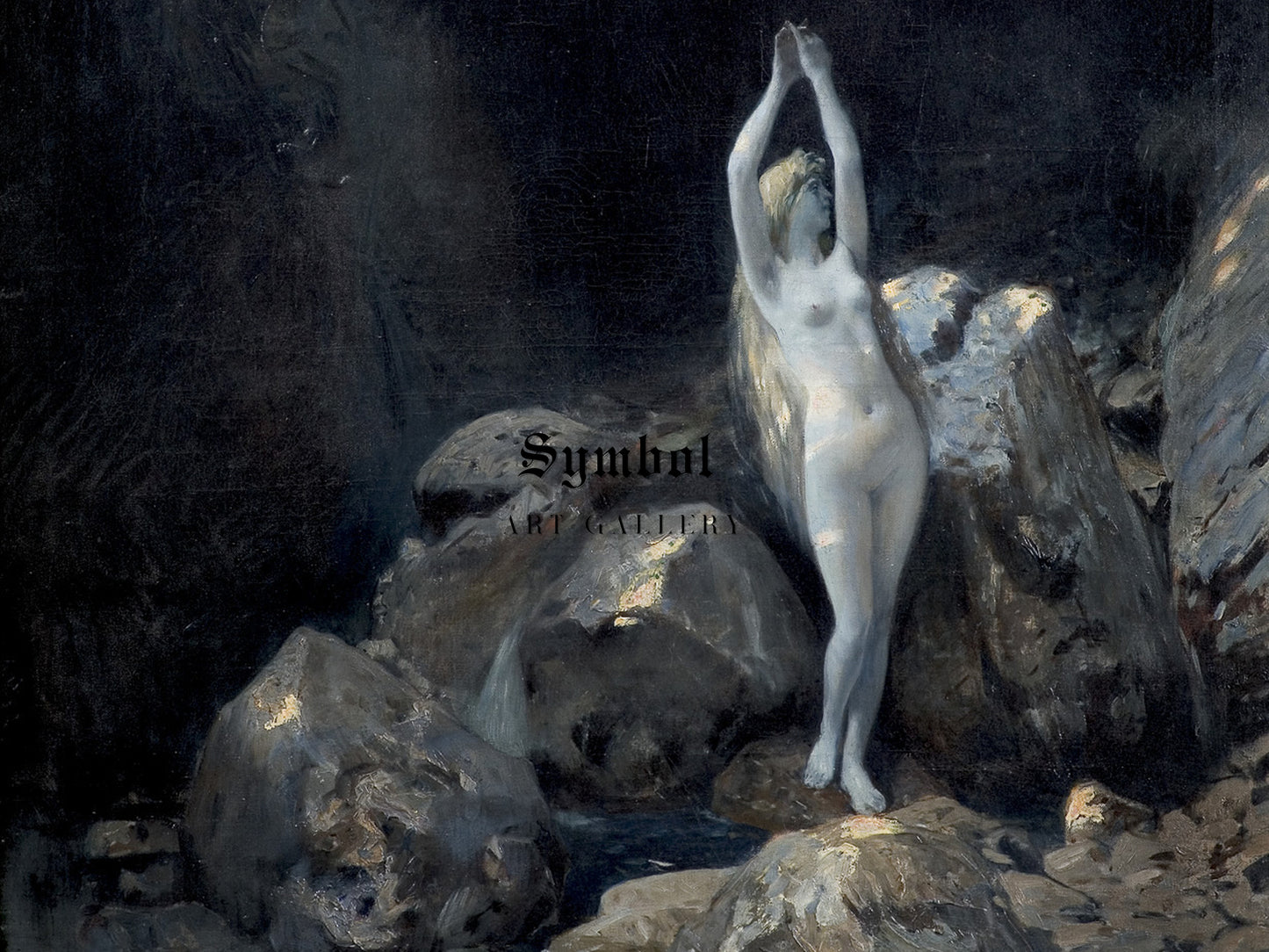 Nymph by Feliks Michał Wygrzywalski 1899, Wall Art Print, Fine Art Reproduction, Museum Quality Decor, Poster