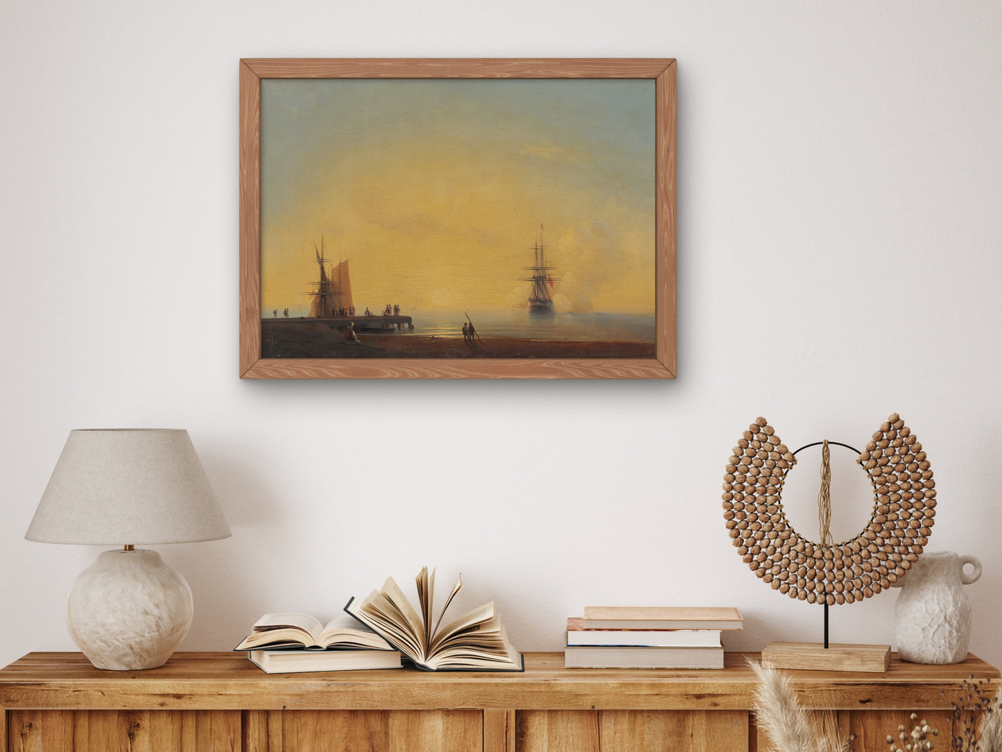 In the Roads, Evening by Ivan Konstantinovich Aivazovsky 1867, Wall Art Print, Fine Art Reproduction, Museum Quality Decor, Poster