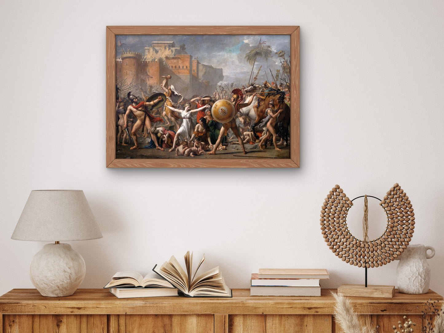 The Intervention of the Sabine Women by Jacques Louis David 1799, Wall Art Print, Fine Art Reproduction, Museum Quality Decor, Poster