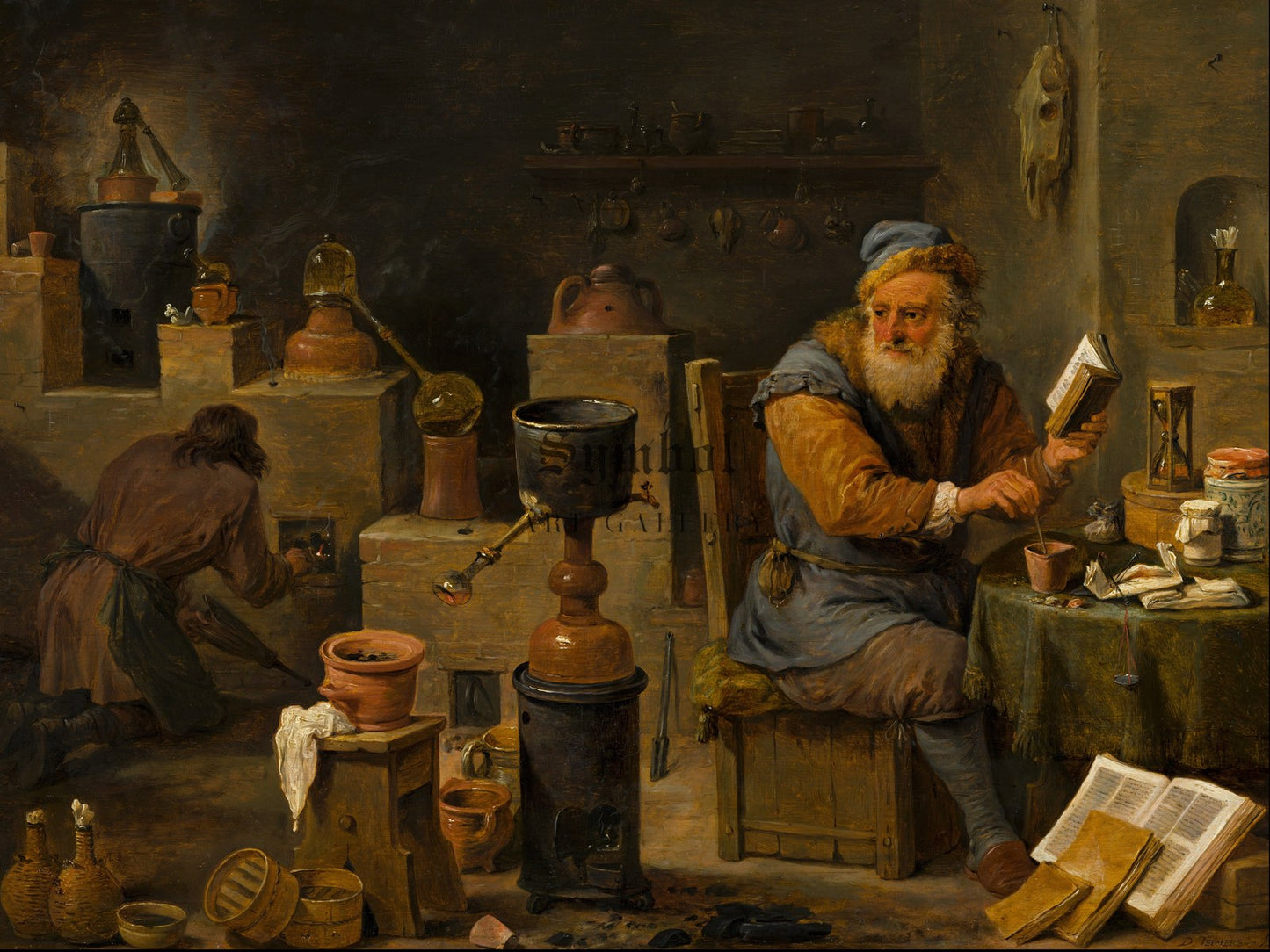 The Alchemist by David Teniers the Younger 1650, Wall Art Print, Fine Art Reproduction, Museum Quality Decor, Poster
