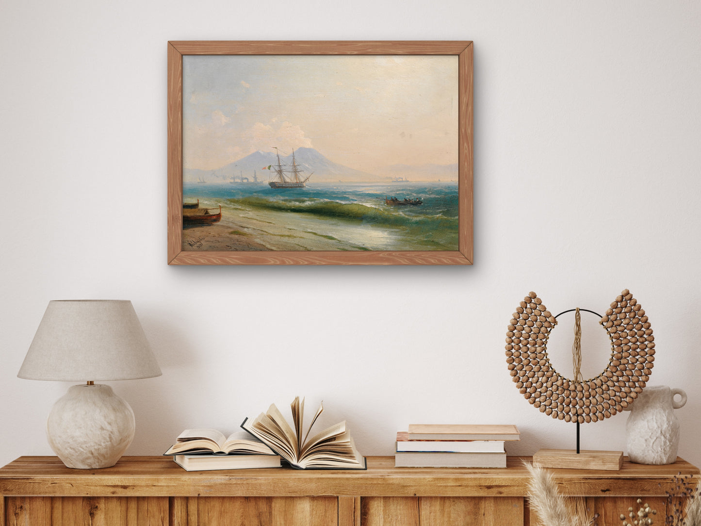 View of Mount Vesuvius by Ivan Konstantinovich Aivazovsky 1878, Wall Art Print, Fine Art Reproduction, Museum Quality Decor, Poster