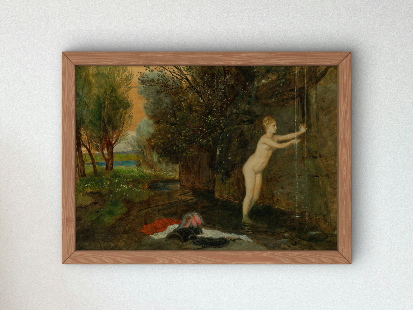At the Source by Arnold Böcklin 1879, Wall Art Print, Fine Art Reproduction, Museum Quality Decor, Poster