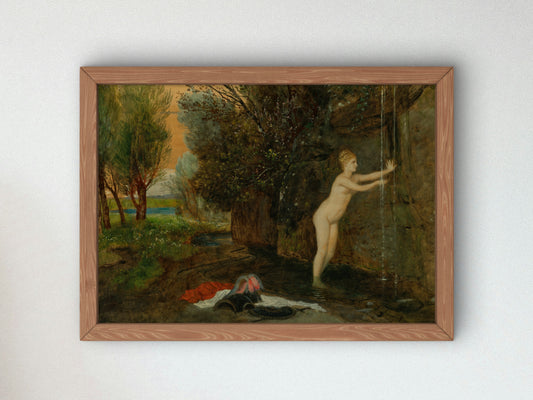 At the Source by Arnold Böcklin 1879, Wall Art Print, Fine Art Reproduction, Museum Quality Decor, Poster