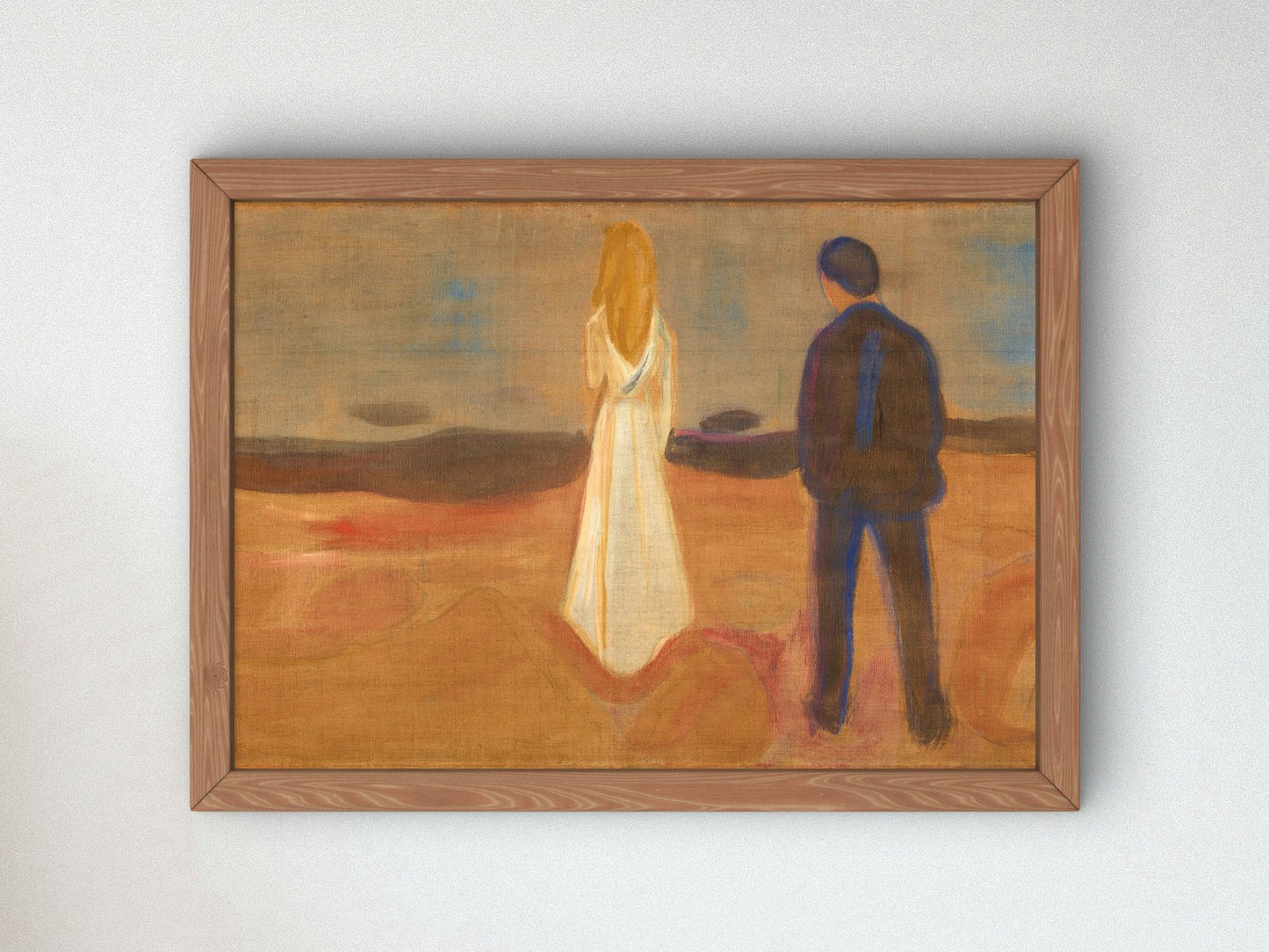 Two Human Beings by Edvard Munch 1899, Wall Art Print, Fine Art Reproduction, Museum Quality Decor, Poster