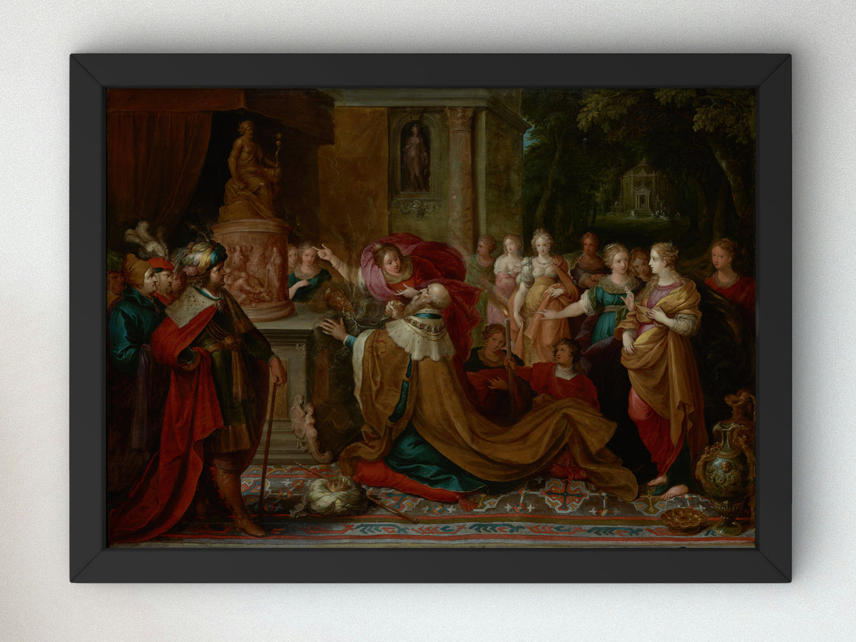 The Idolatry of Solomon by Frans Francken the Younger 1622, Wall Art Print, Fine Art Reproduction, Museum Quality Decor, Poster