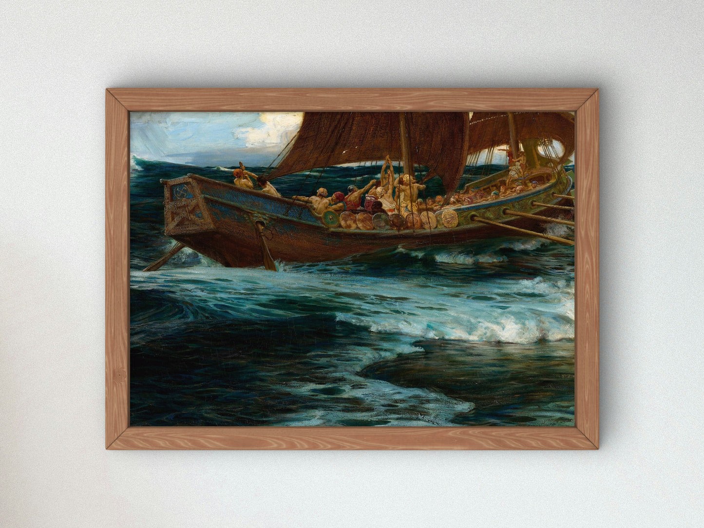 Wrath of the Sea God by Herbert James Draper 1904, Wall Art Print, Fine Art Reproduction, Museum Quality Decor, Poster