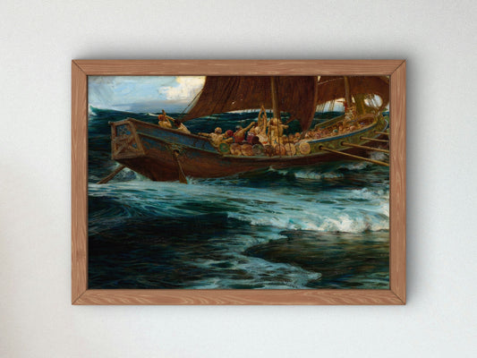 Wrath of the Sea God by Herbert James Draper 1904, Wall Art Print, Fine Art Reproduction, Museum Quality Decor, Poster