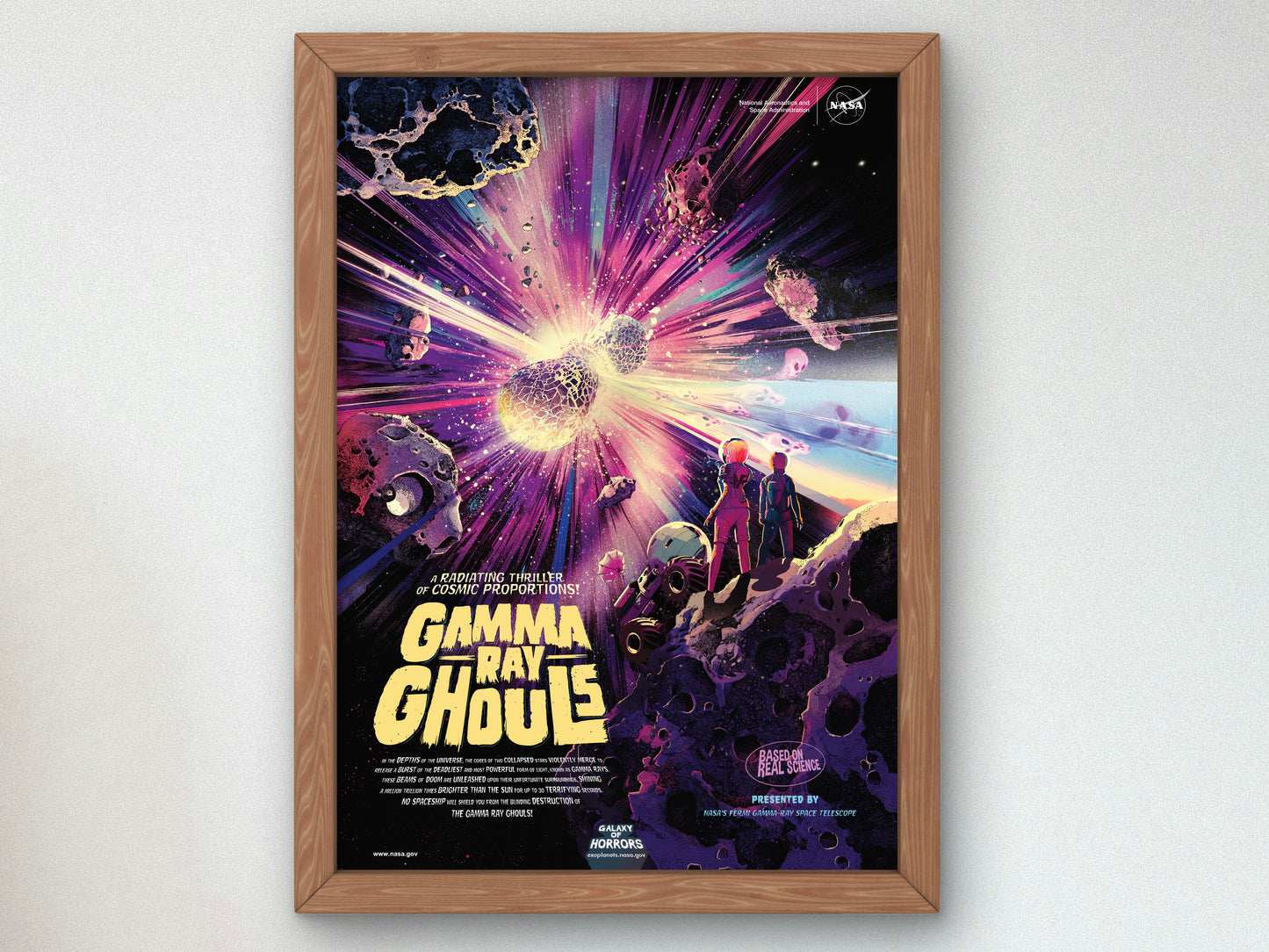 Gamma Ray Ghouls, Galaxy of Horrors by NASA 2020, Wall Art Print, Fine Art Reproduction, Museum Quality Decor, Poster