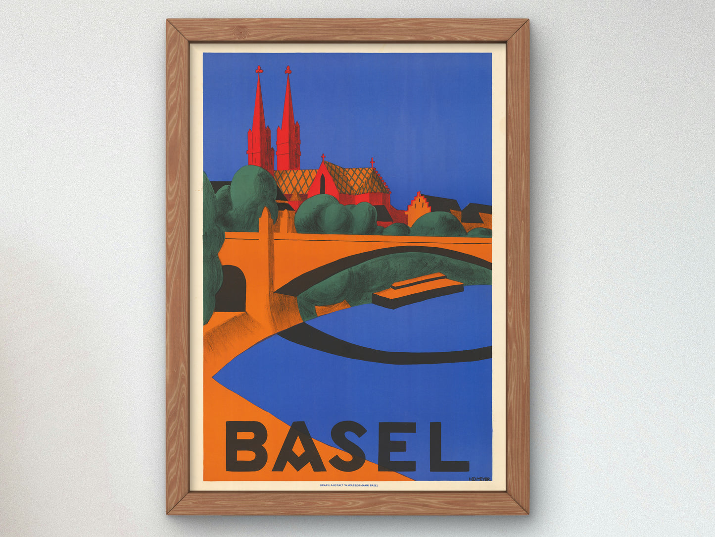 Basel by Hedwig Thoma 1927, Wall Art Print, Fine Art Reproduction, Museum Quality Decor, Poster