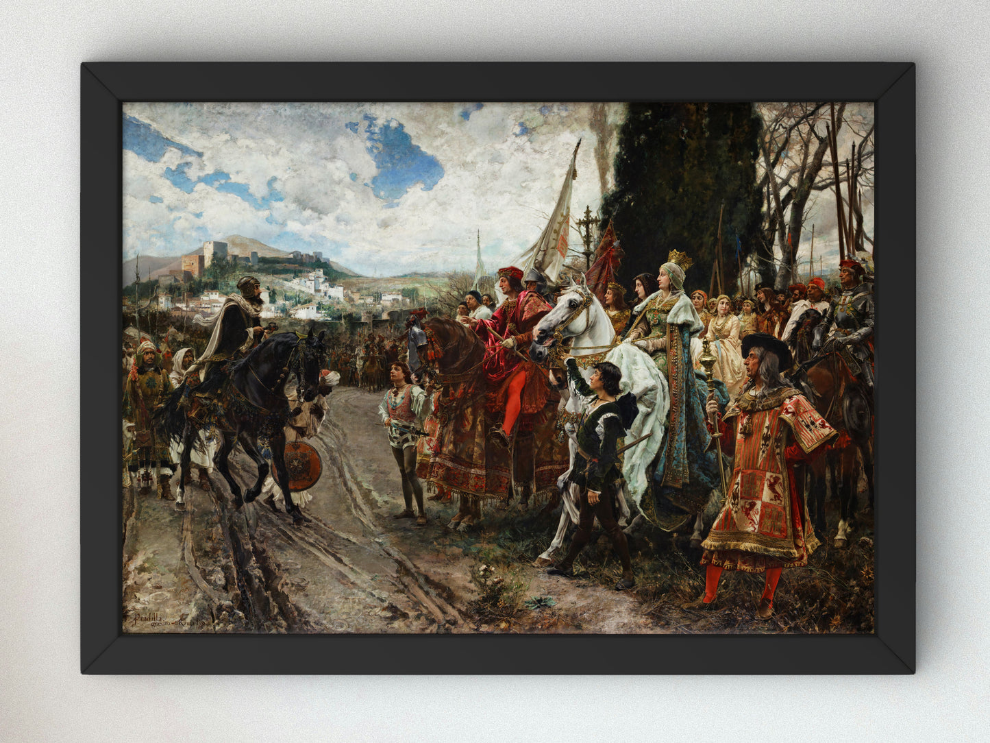 The Surrender of Granada by Francisco Pradilla y Ortiz 1882, Wall Art Print, Fine Art Reproduction, Museum Quality Decor, Poster