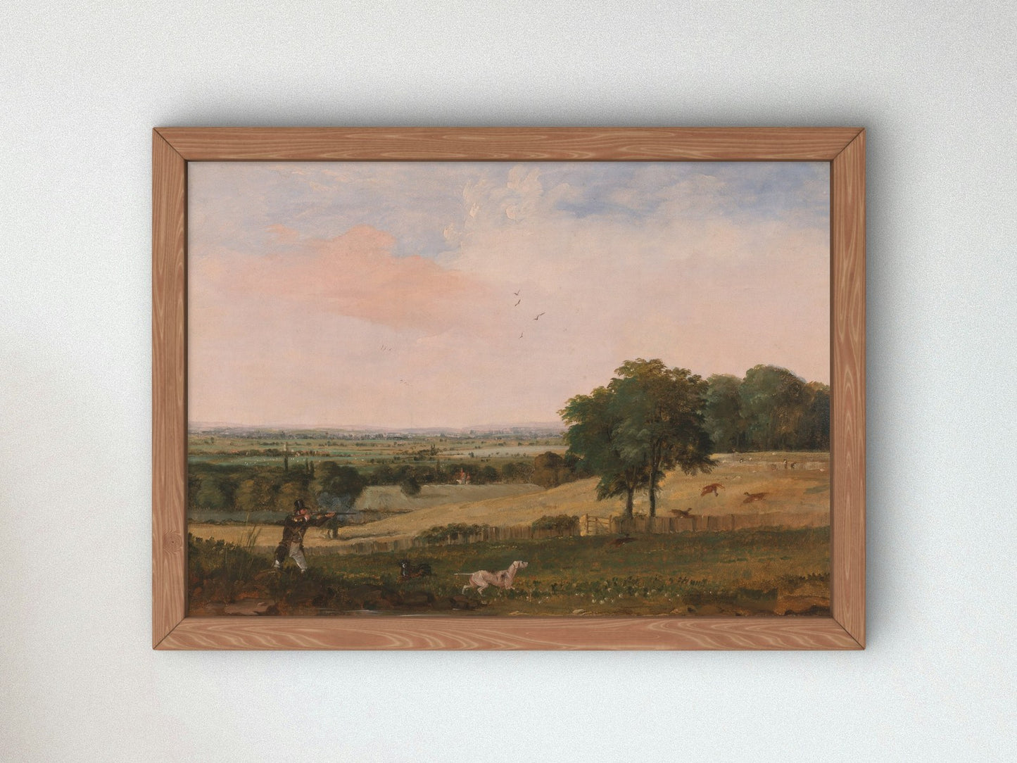 Partridge Shooting by Edward Duncan 1830, Wall Art Print, Fine Art Reproduction, Museum Quality Decor, Poster