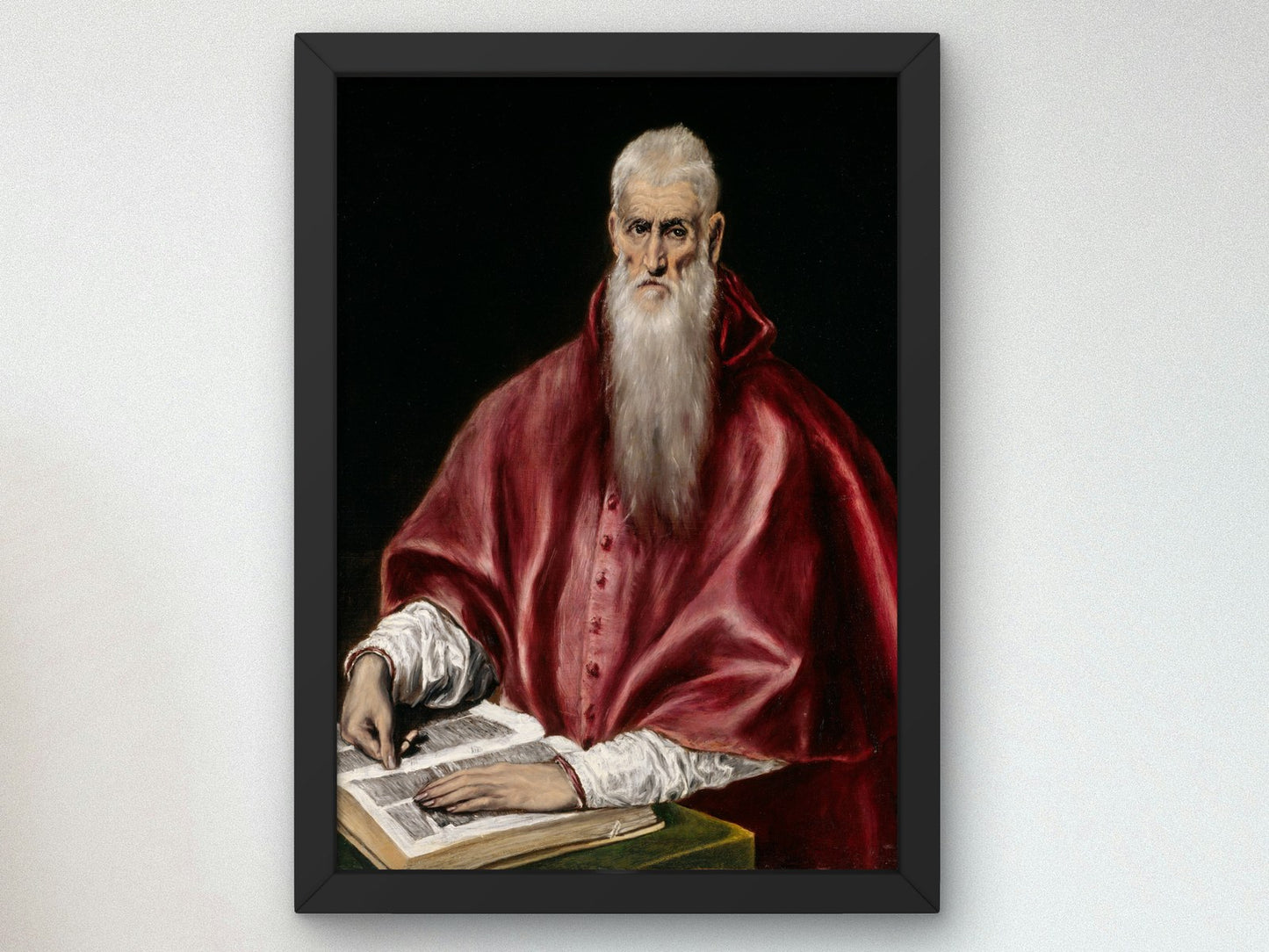 Saint Jerome as Scholar by El Greco 1600, Wall Art Print, Fine Art Reproduction, Museum Quality Decor, Poster