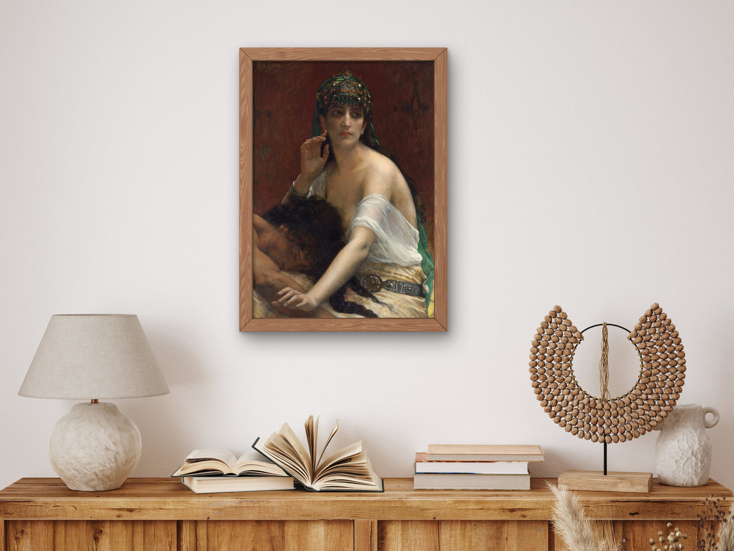 Samson and Delilah by Alexandre Cabanel 1878, Wall Art Print, Fine Art Reproduction, Museum Quality Decor, Poster