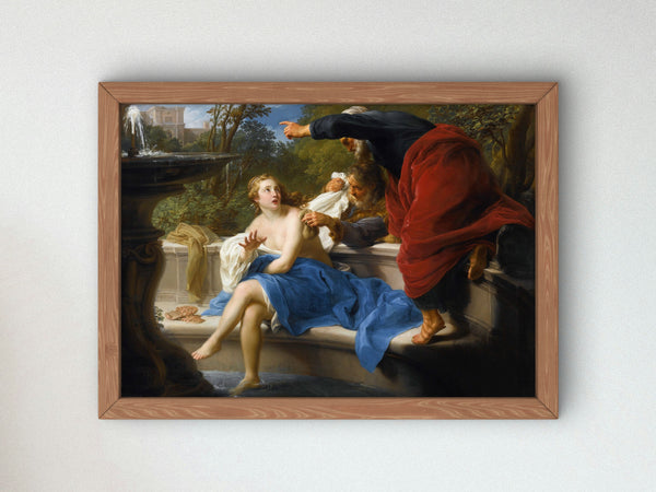 Susanna and the Elders by Pompeo Batoni 1751, Wall Art Print, Fine Art Reproduction, Museum Quality Decor, Poster