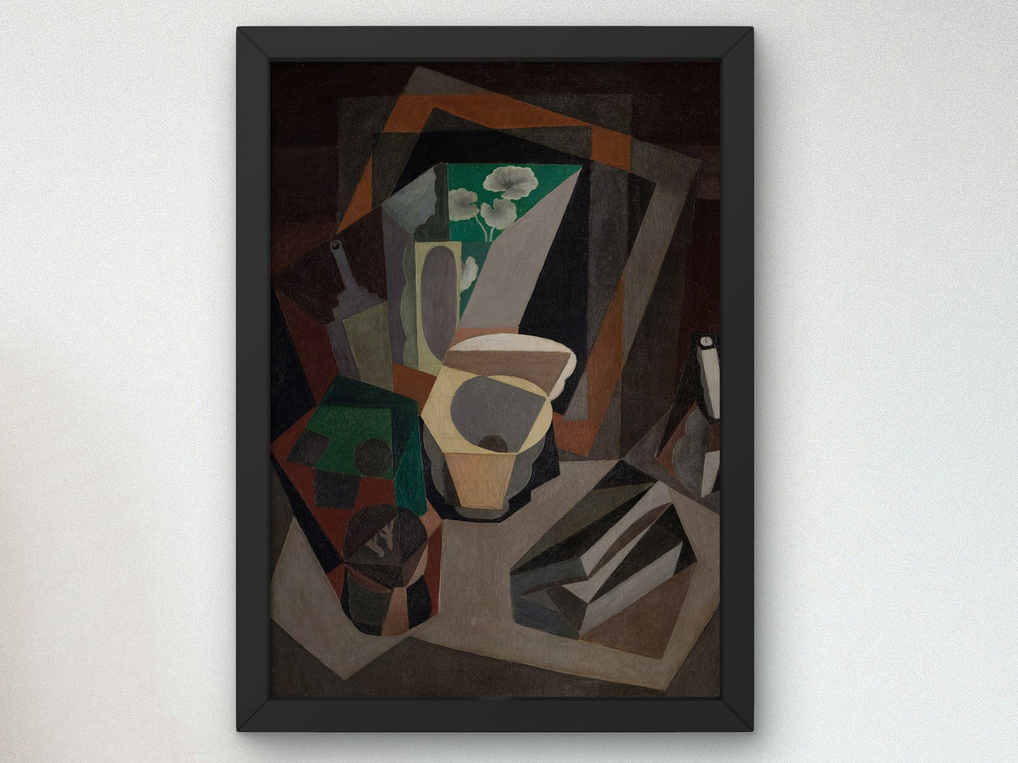 Still Life with Utensils by Diego Rivera 1917, Wall Art Print, Fine Art Reproduction, Museum Quality Decor, Poster