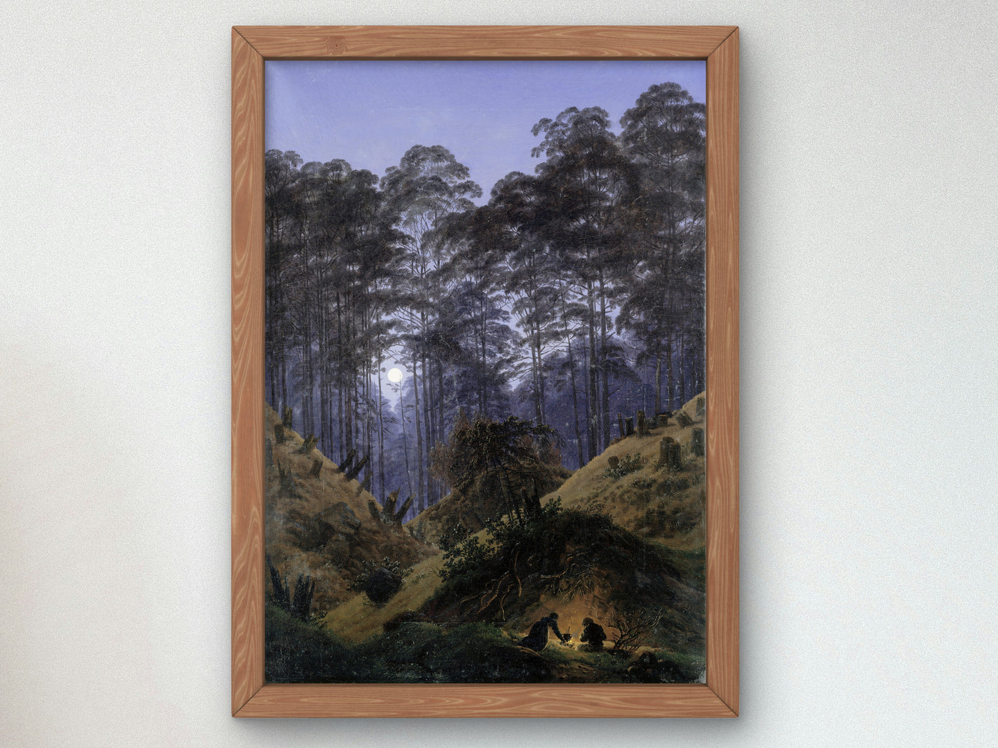Inside the Forest in the Moonlight by Caspar David Friedrich 1823, Wall Art Print, Fine Art Reproduction, Museum Quality Decor, Poster