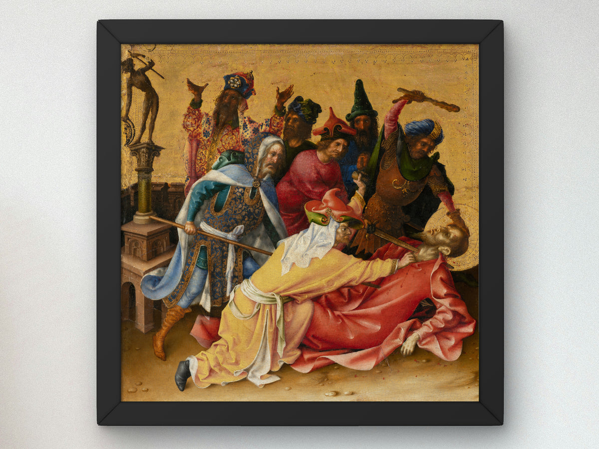 Martyrdom of Saint Simon and Judas by Stefan Lochner 1435, Wall Art Print, Fine Art Reproduction, Museum Quality Decor, Poster