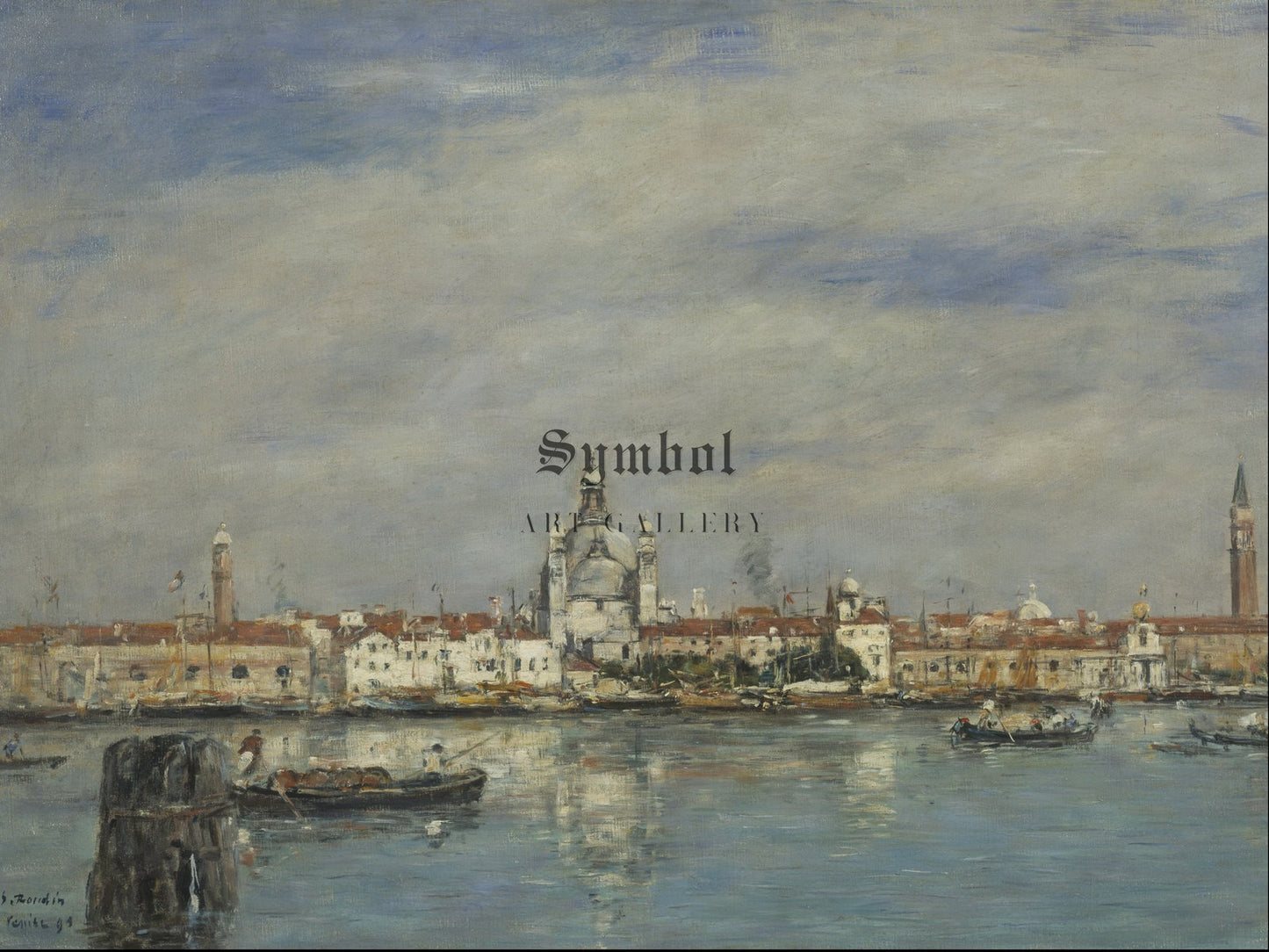The Grand Canal Venice by Eugène Boudin 1895, Wall Art Print, Fine Art Reproduction, Museum Quality Decor, Poster