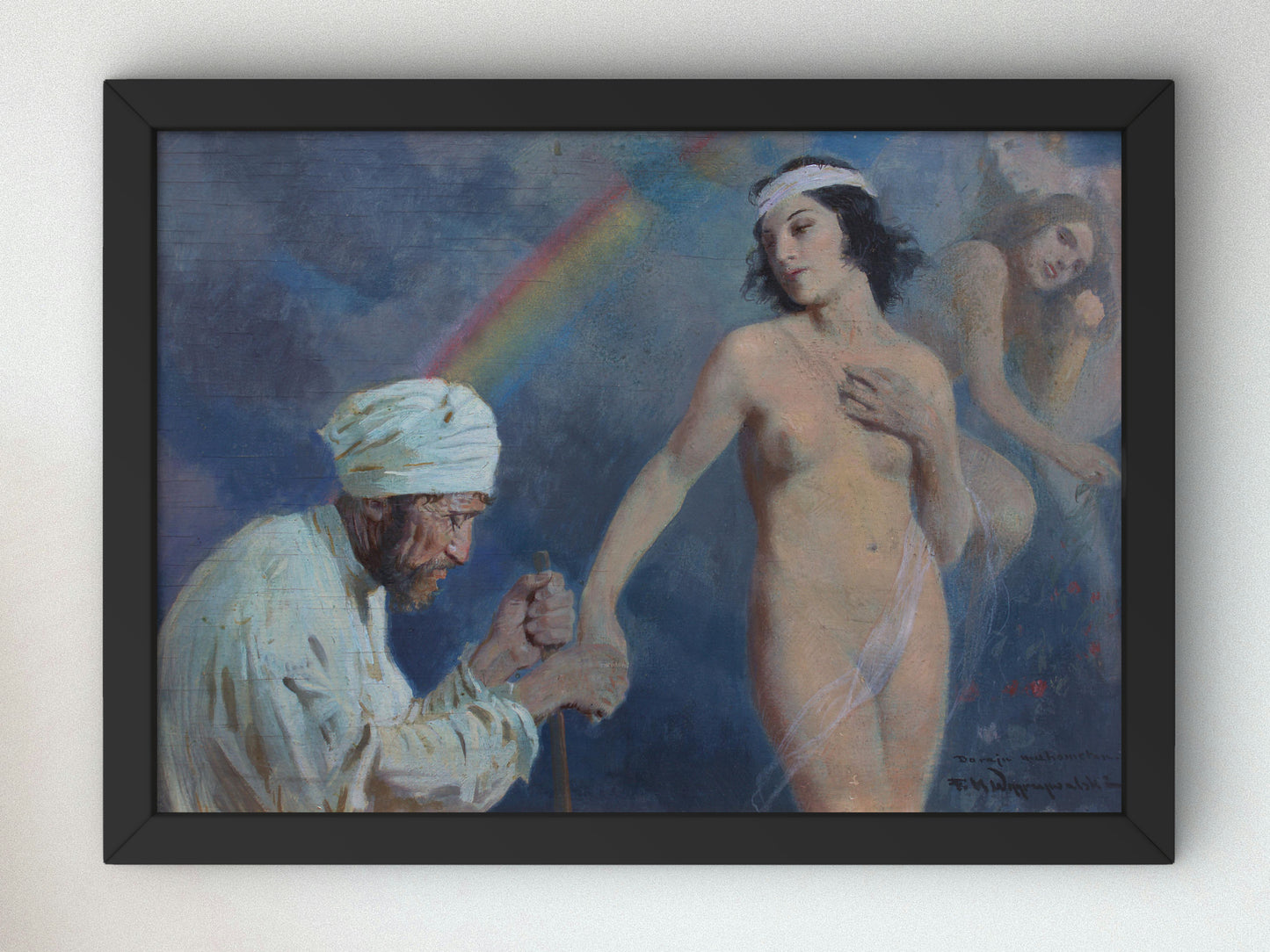 To the Paradise of the Muslims by Feliks Michał Wygrzywalski, Wall Art Print, Fine Art Reproduction, Museum Quality Decor, Poster