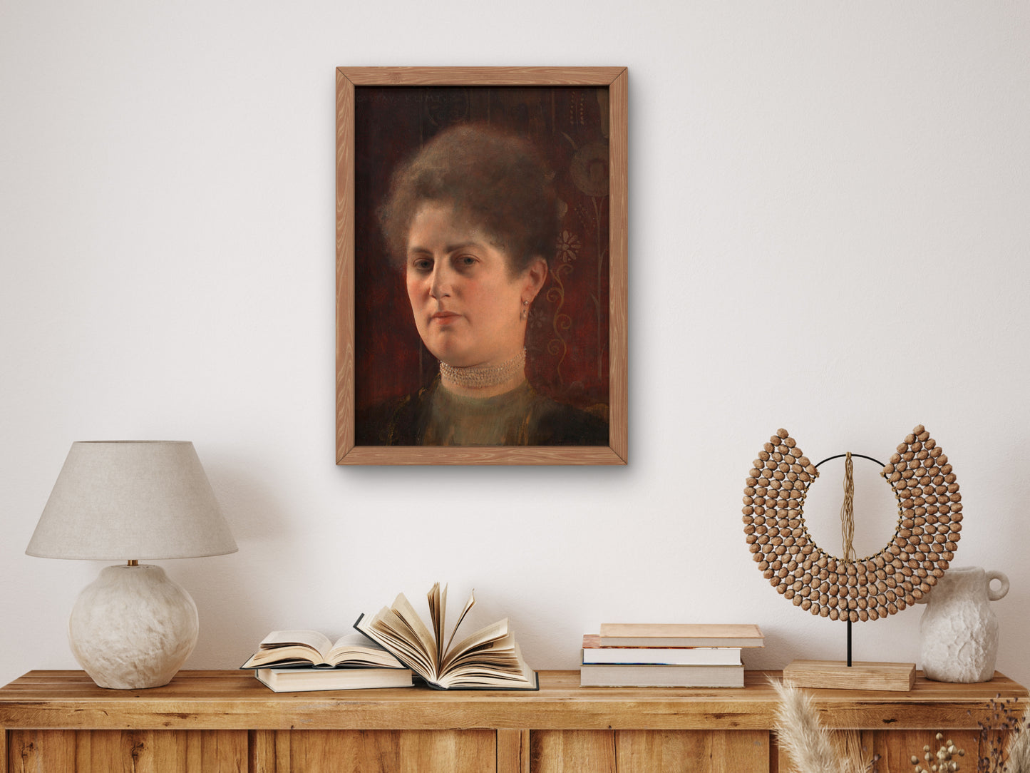 Portrait of an Unknown Woman by Gustav Klimt 1884, Wall Art Print, Fine Art Reproduction, Museum Quality Decor, Poster
