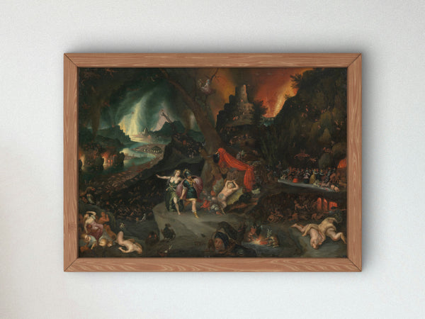 Aeneas and the Sibyl in the Underworld by Jan Brueghel the Younger 1630, Wall Art Print, Fine Art Reproduction, Museum Quality Decor, Poster