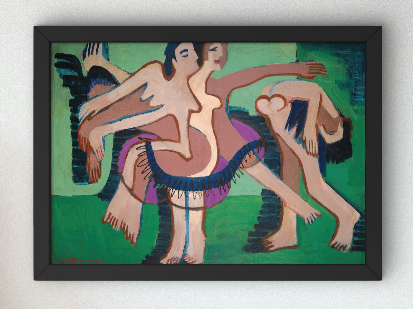 Dance Group by Ernst Ludwig Kirchner 1929, Wall Art Print, Fine Art Reproduction, Museum Quality Decor, Poster
