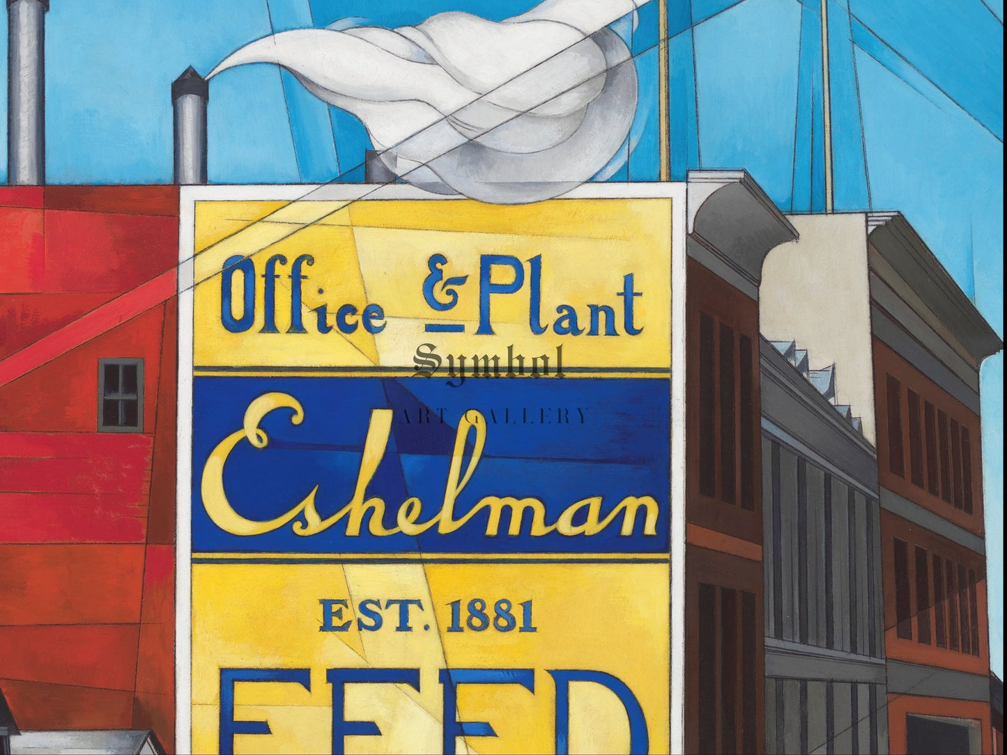 Buildings Lancaster by Charles Demuth 1930, Wall Art Print, Fine Art Reproduction, Museum Quality Decor, Poster