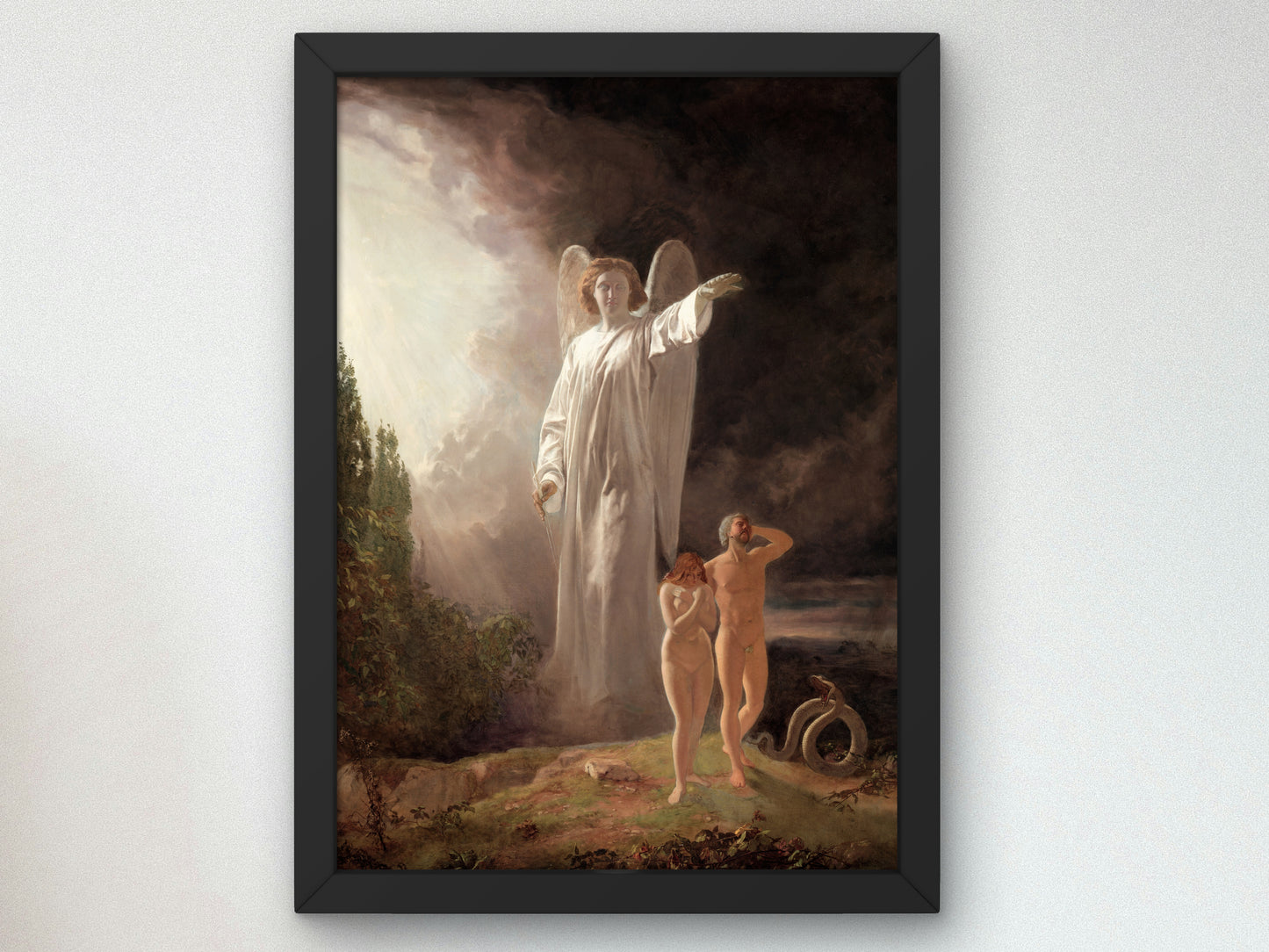 Expulsion of Adam and Eve by John Faed, Wall Art Print, Fine Art Reproduction, Museum Quality Decor, Poster