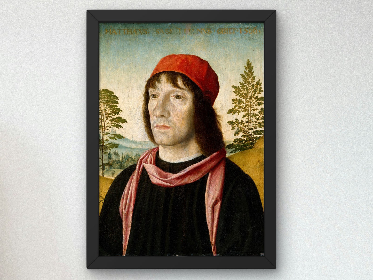 Portrait of a Man by Fra Bartolomeo 1497, Wall Art Print, Fine Art Reproduction, Museum Quality Decor, Poster