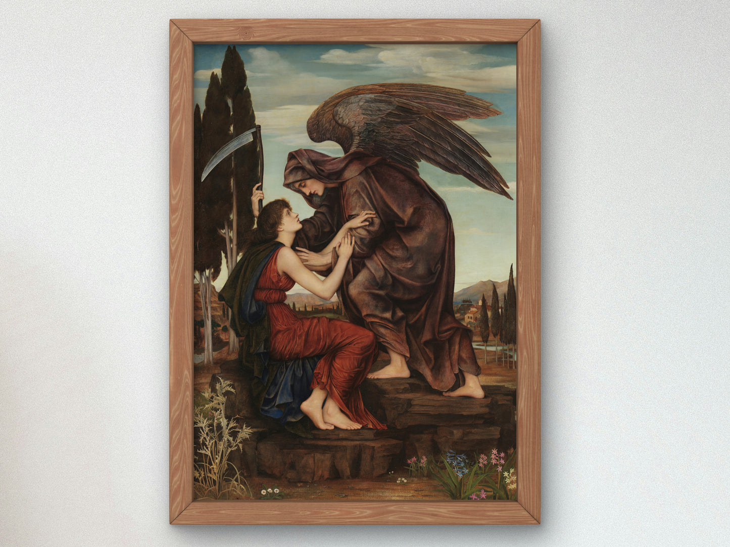 The Angel of Death by Evelyn De Morgan 1880, Wall Art Print, Fine Art Reproduction, Museum Quality Decor, Poster