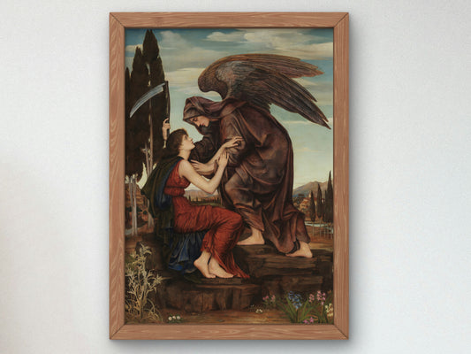 The Angel of Death by Evelyn De Morgan 1880, Wall Art Print, Fine Art Reproduction, Museum Quality Decor, Poster