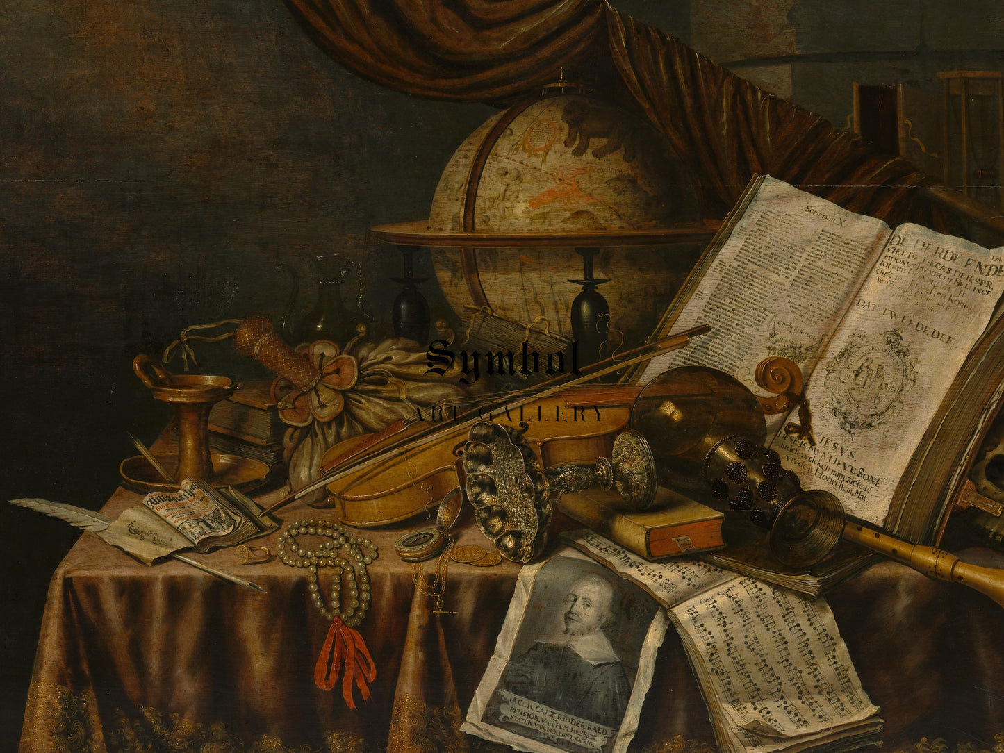Vanitas Still Life by Edwaert Collier 1662, Wall Art Print, Fine Art Reproduction, Museum Quality Decor, Poster