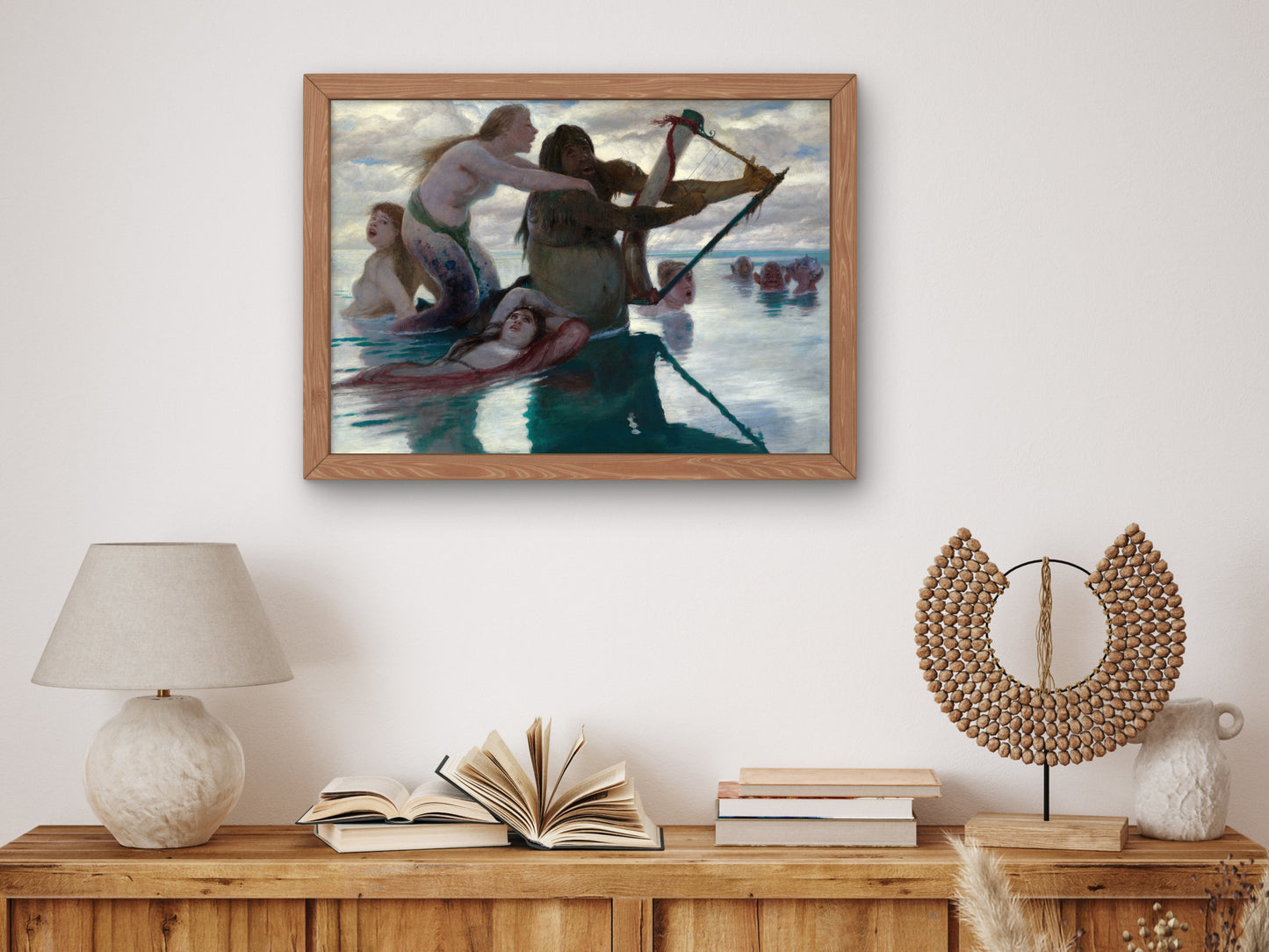In The Sea by Arnold Böcklin 1883, Wall Art Print, Fine Art Reproduction, Museum Quality Decor, Poster