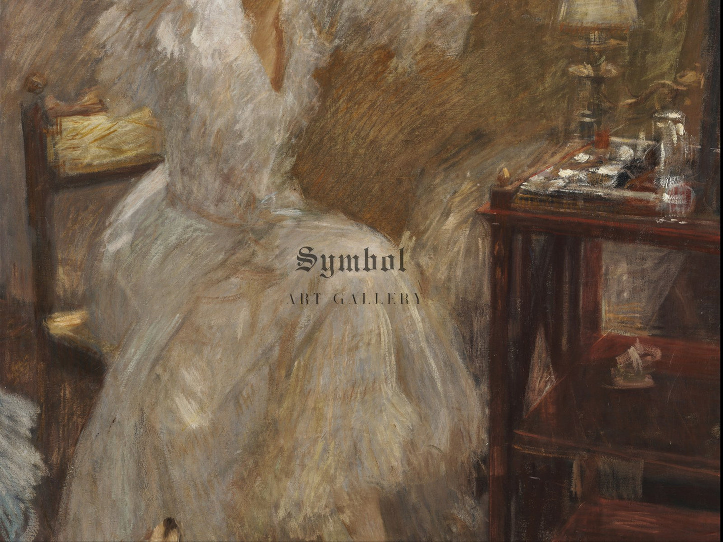 At the Dressing Table by Camillo Innocenti 1906, Wall Art Print, Fine Art Reproduction, Museum Quality Decor, Poster