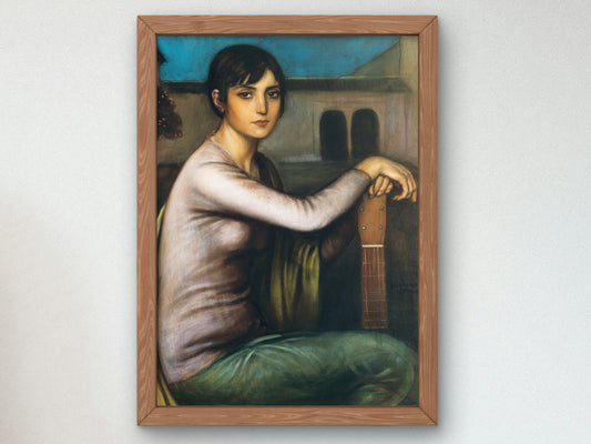 Andalusian Sadness by Julio Romero de Torres, Wall Art Print, Fine Art Reproduction, Museum Quality Decor, Poster