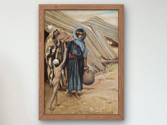 Hagar Departeth from Abraham by James Tissot 1896, Wall Art Print, Fine Art Reproduction, Museum Quality Decor, Poster