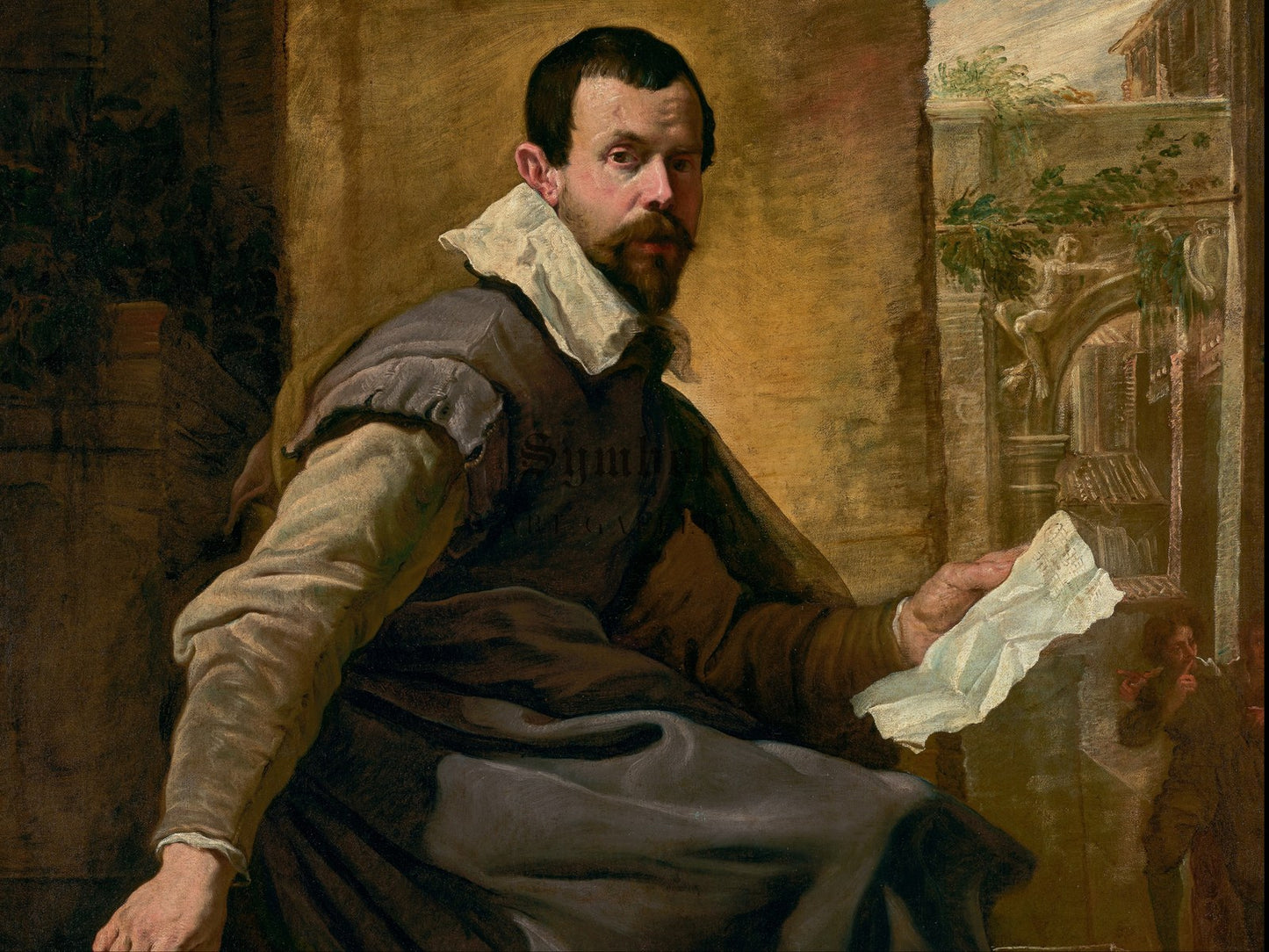Portrait of a Man with a Sheet of Music by Domenico Fetti 1614, Wall Art Print, Fine Art Reproduction, Museum Quality Decor, Poster