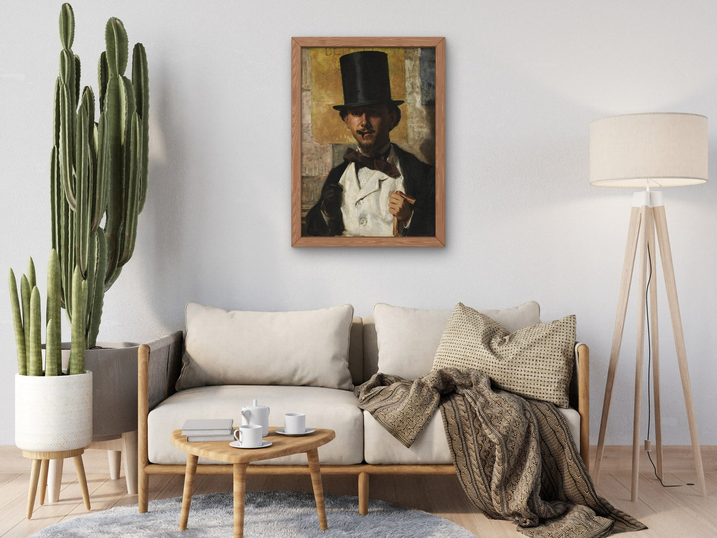 Portrait of Bernardo Celentano by Domenico Morelli 1859, Wall Art Print, Fine Art Reproduction, Museum Quality Decor, Poster