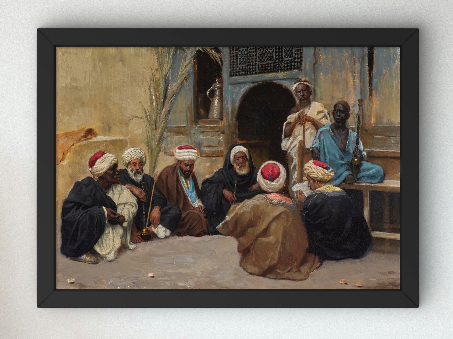 A Council of Elders by Ludwig Deutsch, Wall Art Print, Fine Art Reproduction, Museum Quality Decor, Poster