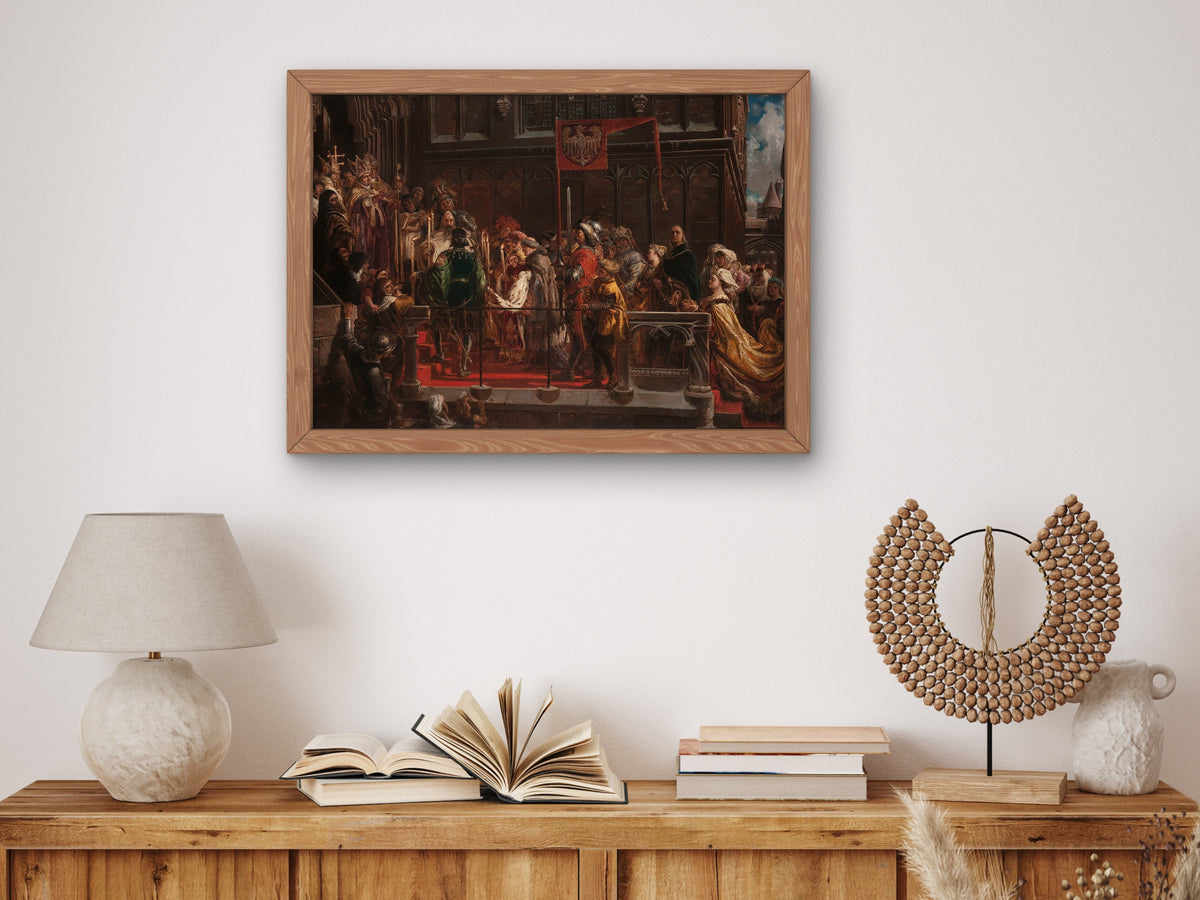 Baptism of Władysław Warneńczyk by Jan Matejko 1881, Wall Art Print, Fine Art Reproduction, Museum Quality Decor, Poster