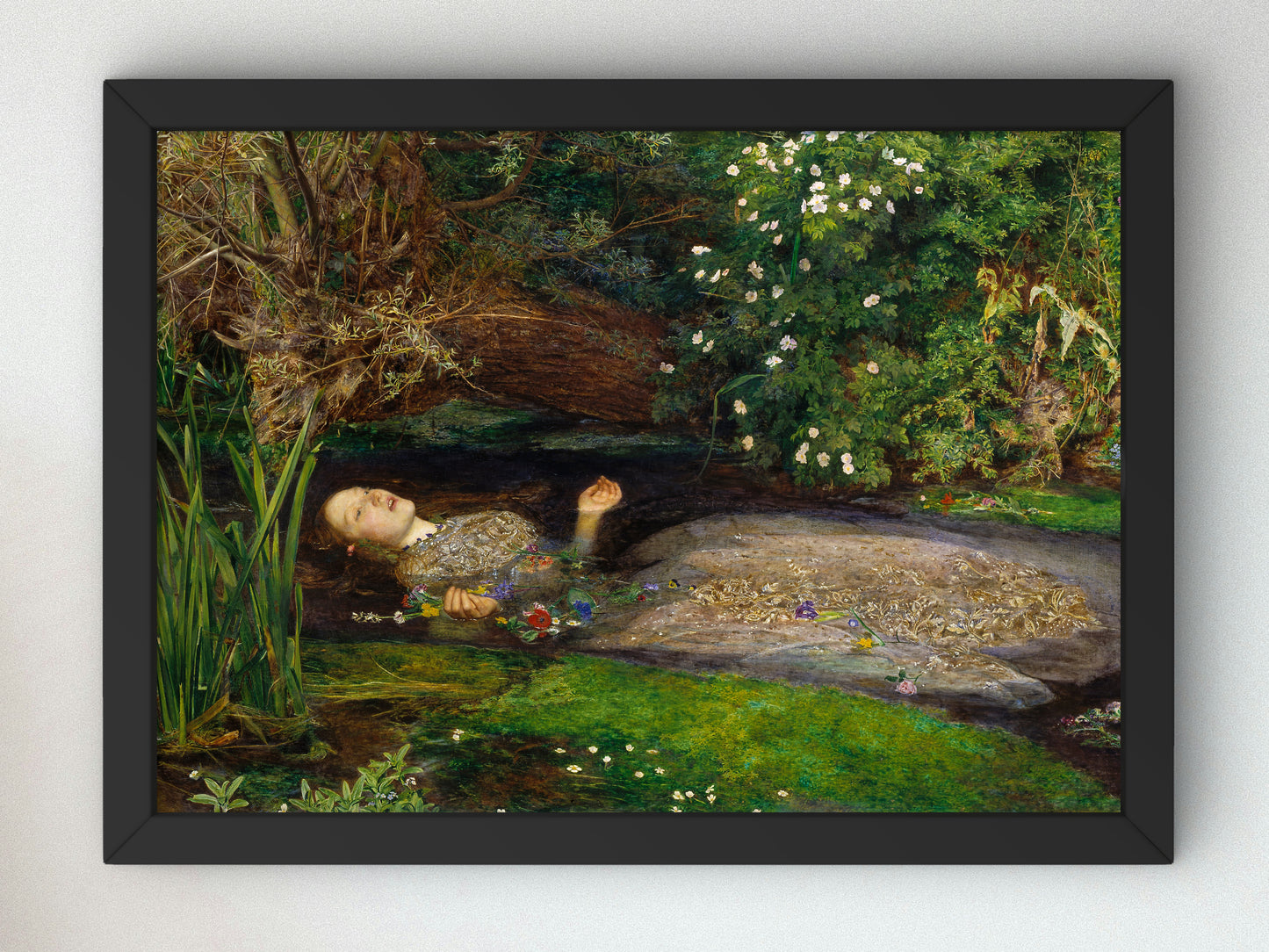 Ophelia by John Everett Millais 1852, Wall Art Print, Fine Art Reproduction, Museum Quality Decor, Poster