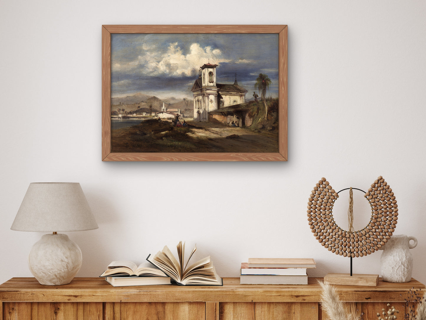 Santa Luzia Church by Eduard Hildebrandt, Wall Art Print, Fine Art Reproduction, Museum Quality Decor, Poster