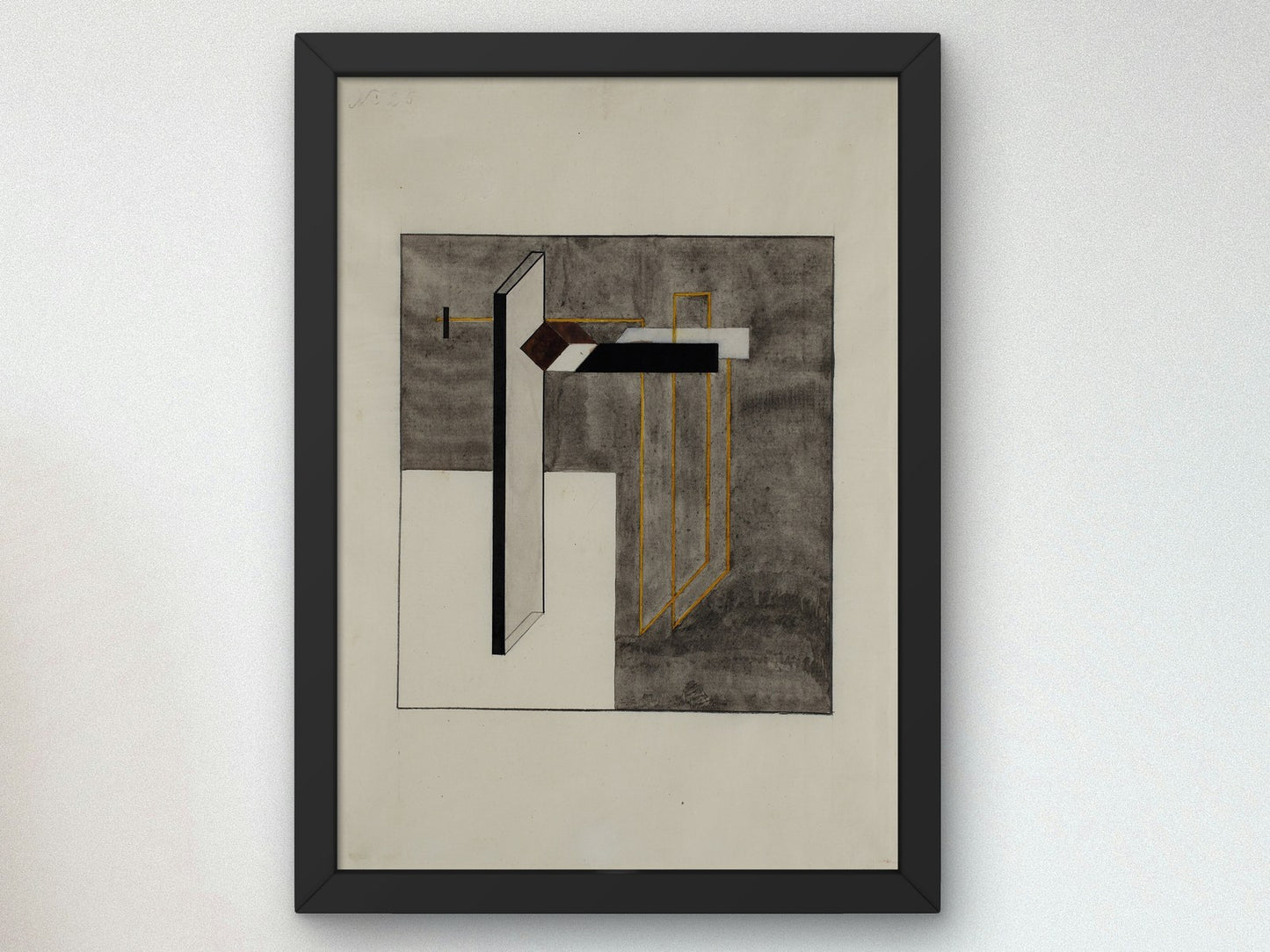 Study for Proun 4B by El Lissitzky 1920, Wall Art Print, Fine Art Reproduction, Museum Quality Decor, Poster