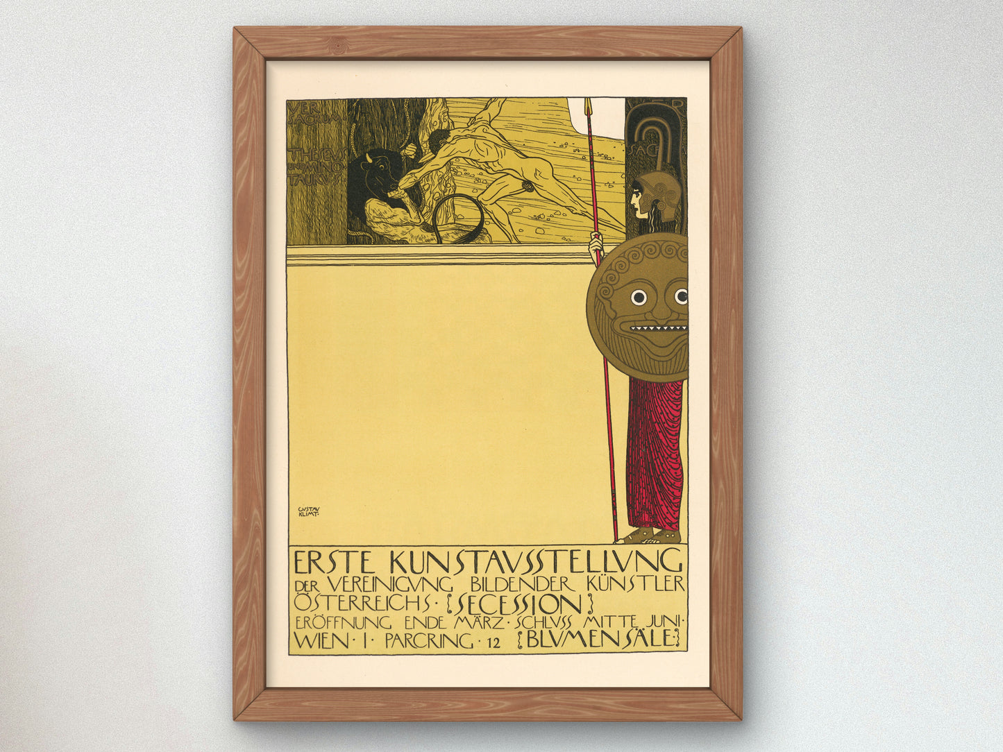 First Vienna Secession Exhibition by Gustav Klimt 1897, Wall Art Print, Fine Art Reproduction, Museum Quality Decor, Poster