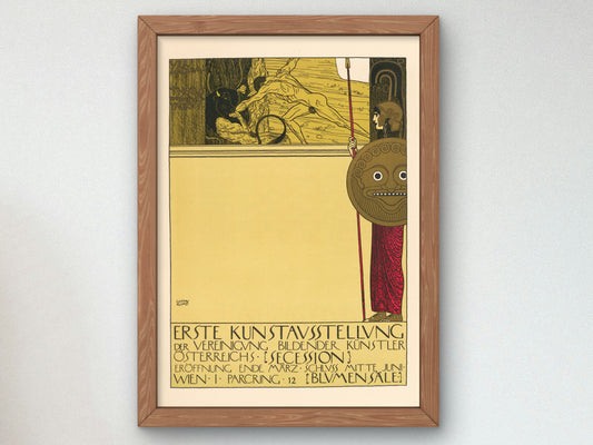 First Vienna Secession Exhibition by Gustav Klimt 1897, Wall Art Print, Fine Art Reproduction, Museum Quality Decor, Poster