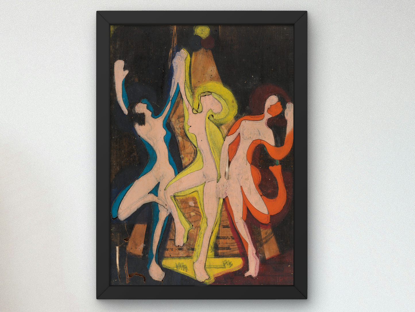 Colour Dance Colour Block II by Ernst Ludwig Kirchner 1933, Wall Art Print, Fine Art Reproduction, Museum Quality Decor, Poster