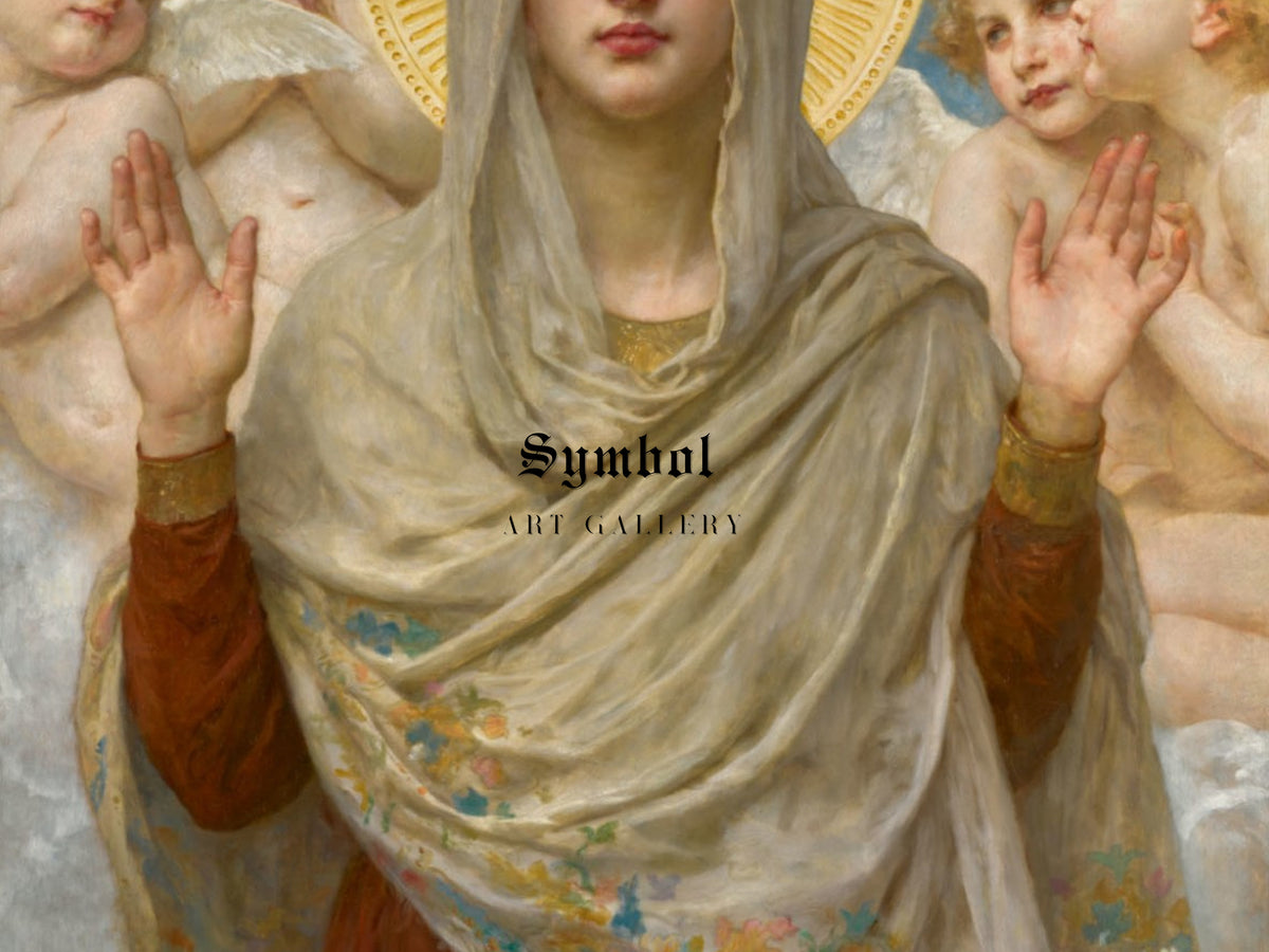 Pray for Us by William Bouguereau 1903, Wall Art Print, Fine Art Reproduction, Museum Quality Decor, Poster